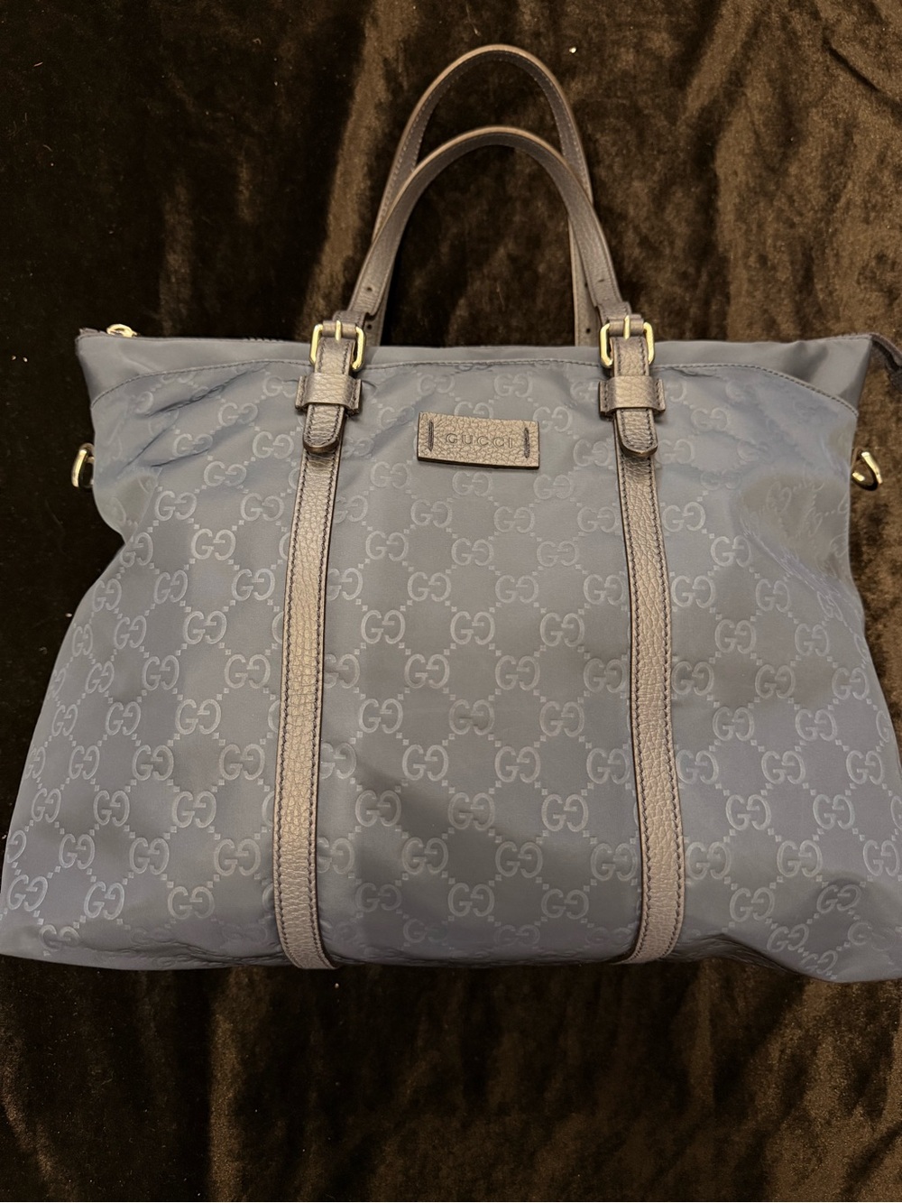 Gucci Blue Imprime GG Monogram Nylon Tote